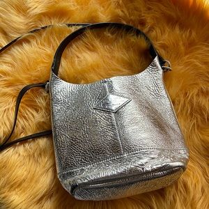 Rag & Bone silver leather bag